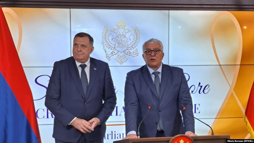 Predsjednik bh. entiteta Republika Srpska Milorad Dodik i predsjednik Skupštine Crne Gore Andrija Mandić 