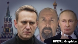 Колаж – Олексій Навальний, Вадим Красіков, Володимир Путін