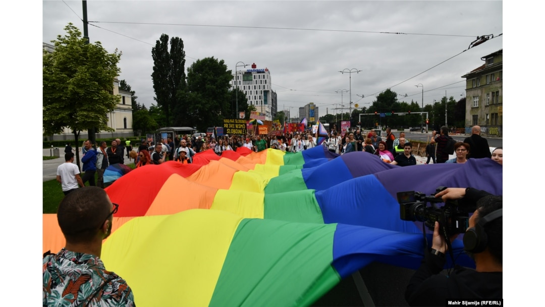 Šetnja kroz centar Sarajeva tokom 4. povorke ponosa, 24. juna, 2023.