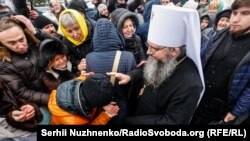 Під час останнього богослужіння УПЦ (МП) в Києво-Печерській лаврі перед завершенням дії договору оренди із Національним заповідником. Київ, 29 березня 2023 року