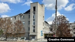 Наслідки обстрілів у місті Берислав, жовтень 2023 року