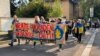 Акція протесту в Празі біля російського посольства, 15 травня 2023 року