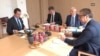 Brisleski dijalog: Sastanak premijera Kosova Aljbina Kurtija, specijalnog predstavnika EU za dijalog Beograda i Prištine Miroslava Lajčaka, visokog predstavnika EU za spoljnu politiku i bezbednost Žozepa Borelja i predsednika Srbije Aleksandra Vučića, Brisel, 18. avgusta 2022.