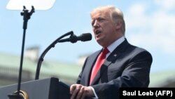 Дональд Трамп під час виступу у Варшаві, Польща, 6 липня 2017 року