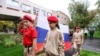 З українських дітей намагаються зробити російських патріотів, кажуть освітяни. Фото ілюстраційне – юнармійці в одній з московських шкіл