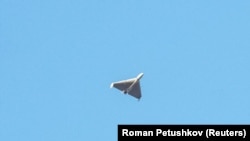 Безпілотник Shahed-136 під час російської атаки на Україну у жовтні 2022 року. Фото ілюстративне 