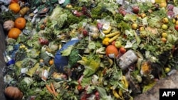 France -- Waste food products stocked at the Methavalor factory to produce methane before conversion into a biogas fuel for the GNVert company, a subsidiary of French energy GDF Suez group, Morsbach, 23Oct2012