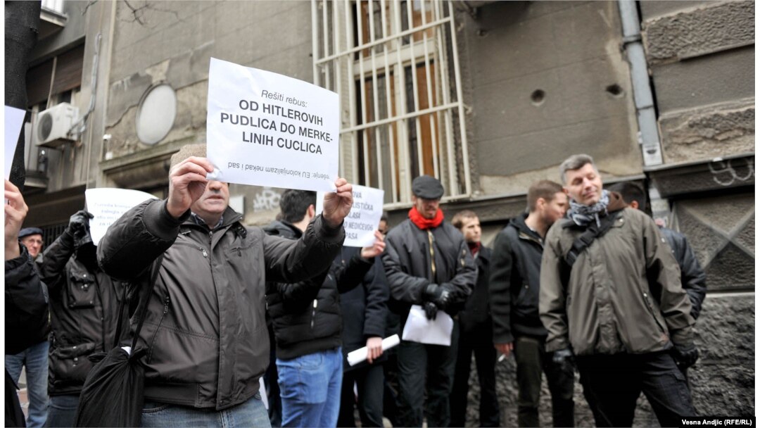 Protest zbog pomena Nediću