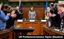 Перша леді України Олена Зеленська під час виступу в парламенті Великої Британії. Лондон, 29 листопада 2022 року