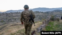 Азербайджанский военный в районе Джабраила