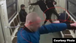 Кадр видеозаписи нападения.