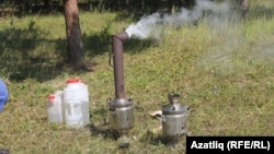 Чишмәгә суыннан чәй кайнату