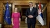 Visoka predstavnica Evropske unije za spoljnu politiku i bezbednost Kaja Kalas započela je svoju posetu Beogradu susretom sa predsednikom Srbije Aleksandrom Vučićem, 21. maj 2025. 