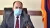 Armenian Education Minister Arayik Harutiunian during an interview with RFE/RL’s Armenian Service, August 18, 2020. 