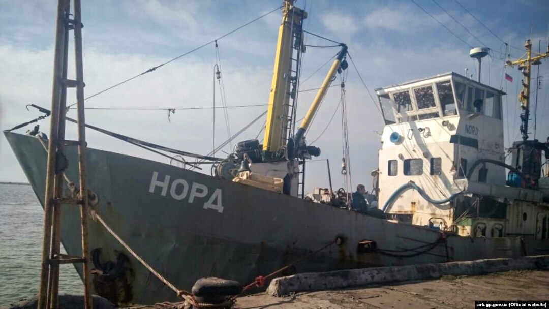 Арештоване судно «Норд» в порту Бердянська