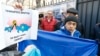 Орусиянын Крымды басып алуусун айыптаган митинг. Казакстан. 3-март, 2014-жыл
