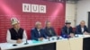 Пресс-конференция партий «Улуу Журт», «Республика», «Улуттар Биримдиги», «Бутун Кыргызстан» и «Бир Бол». Город Ош. 31 марта 2021 г.