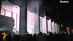 Protesters Storm Building In Kyiv