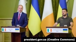 Президент України Володимир Зеленський і прем’єр-міністр Ірландії Міхол Мартін, Київ, 6 липня 2022 року