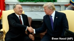 Нурсултан Назарбаев и Дональд Трамп. 16 января 2018 года.