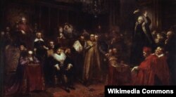 Прамова Пятра Скаргі, ідэоляга Берасьцейскай уніі, карціна Яна Матэйкі