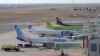 Armenia -- Passenger jets at the Zvartnots International airport in Yerevan.