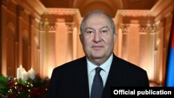 Armenia - President Armen Sarkissian addresses the nation on New Year's Eve, Yerevan, December 31, 2021