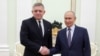 Словацький прем'єр-міністр Роберт Фіцо та президент Росії Володимир Путін під час зустрічі у Москві. Росія, 22 грудня 2024 року