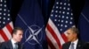 Президент США Барак Обама і генеральний секретар НАТО Андерс Фоґ Расмуссен, Брюссель, 26 березня 2014 року