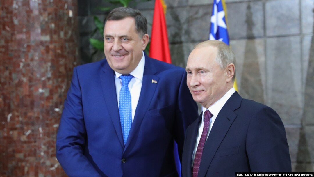 Milorad Dodik i Vladimir Putin u Beogradu, Srbija, 17. januara 2019. 