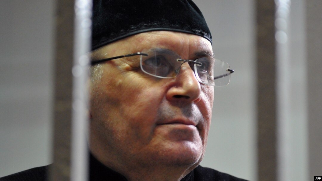 Oyub Titiyev, head of the Chechnya branch of rights group Memorial, waits to hear the verdict in the town of Shali on March 18.