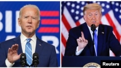 Байден (ліворуч) поступався Трампу (праворуч) на більш як 600 тисяч голосів