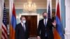 США -- Госсекретарь США Майк Помпео (справа) и министр иностранных дел Армении Зограб Мнацаканян, Вашингтон, 23 октября 2020 г.