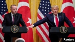 Rəcəb Tayyib Ərdoğan və Donald Tramp Vaşinqtonda