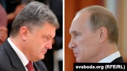 Петро Порошенко (ліворуч) і Володимир Путін 